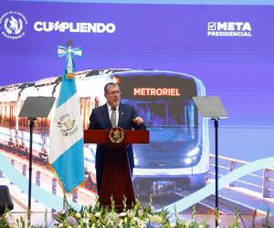 <i>El presidente Bernardo Arévalo afirmó que el Metroriel representa el proyecto de movilidad urbana más ambicioso de la historia del país. Foto de cortesía</i>