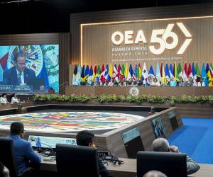 Fotografía general del segundo día de la 56ª Asamblea General de la Organización de los Estados Americanos (OEA) este martes, en Ciudad de Panamá (Panamá). EFE/ Walter Hurtado
