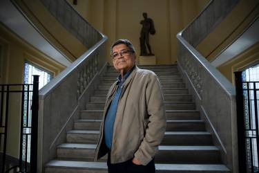 <i>El escritor hispanonicaragüense Sergio Ramírez (Masatepe, Nicaragua, 1942), candidato a ocupar la silla L de la Real Academia Española (RAE), vacante desde el fallecimiento de Mario Vargas Llosa, ha defendido la vitalidad de la lengua española y su expansión en los Estados Unidos de Donald Trump. El español es una lengua expansiva, agresiva, no se detiene ante ninguna frontera y eso habla de su vitalidad; cómo invade los Estados Unidos, donde se ha convertido en la segunda lengua más importante después del inglés, es un fenómeno admirable, ha señalado en una entrevista con EFE. EFE/ Daniel González</i>