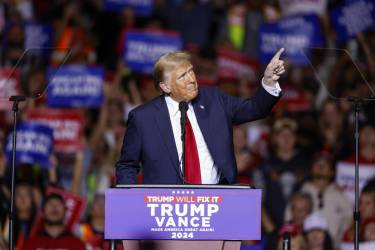 <i>El proyecto MAGA es 'Make America Great Again'. FOTO JEFFREY PHELPS / EFE</i>