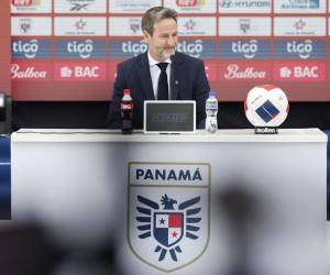 <i>El seleccionador de Panamá, Thomas Christiansen, anuncia la lista oficial de jugadores convocados para el Mundial 2026, este martes, en Ciudad de Panamá (Panamá). EFE/ Bienvenido Velasco</i>