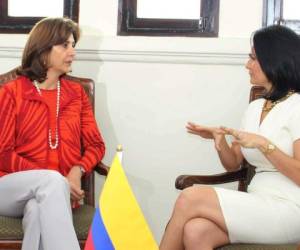 Canciller de Colombia, María Ángela Holguín, y de Panamá, Isabel de Saint Malo. (Foto: Gobierno Colombia)