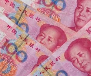 100 Chinese Yuan. close up