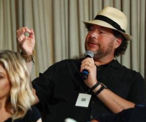 AUSTIN, TX - MARCH 10: Marc Benioff speaks onstage during the Sound Ventures Tech Competition, PerfectPitch, at SXSW at Hotel Van Zandt on March 10, 2018 in Austin, Texas. Joe Scarnici/Getty Images for Sound /AFP