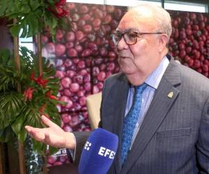 <i>El embajador de Honduras en el Reino Unido, Iván Romero, fue captado este martes, 14 de octubre, durante una entrevista con EFE, en el marco de la 140 Asamblea Internacional del Café, en San Pedro Sula (Honduras). EFE/José Valle</i>