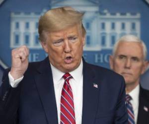 US President Donald Trump speaks during the daily briefing on the novel coronavirus, COVID-19, at the White House on March 20, 2020, in Washington, DC. - Trump on Friday discounted the possibility of a national lockdown after two populous US states -- California and New York -- issued tough new stay-at-home orders to combat the spread of the coronavirus. (Photo by JIM WATSON / AFP)