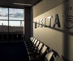 (FILES) In this file photo taken on July 30, 2017 a Delta Airlines gate is seen at Hartsfield-Jackson Atlanta International Airport in Atlanta, Georgia. - Around 10,000 employees at Delta Air Lines have already taken voluntary unpaid leave, the company said on March 18, 2020, as global carriers faces an ever-worsening revenue outlook due to the coronavirus outbreak. (Photo by Brendan Smialowski / AFP)