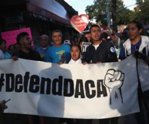 Protesta en NY a la decisión de Donald Trump de acabar con el DACA.