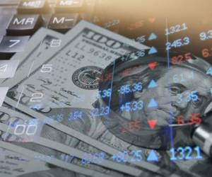 Finance and banking concept. Euro coins and us dollar banknote close-up. Abstract image of Financial system with selective focus, toned, double exposure. (Finance and banking concept. Euro coins and us dollar banknote close-up. Abstract image of Finan