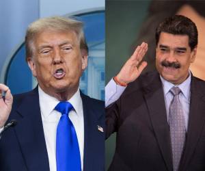 <i>Combo de dos fotografías de archivo donde aparecen el presidente de Estados Unidos, Donald Trump (i), y el presidente de Venezuela, Nicolás Maduro. EFE/ Shawn Thew / Rayner Pena R /</i>
