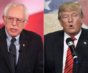 El precandidato presidencial demócrata, Bernie Sanders (izquierda); y el republicano, Donald Trump. (Foto: The Wall Street Journal).
