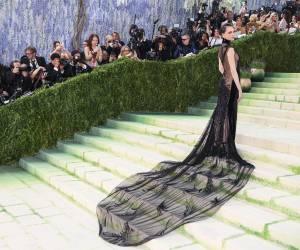 <i>La modelo británica Cara Delevingne posa en la alfombra blanca de la Gala Met 2026. EFE/SARAH YENESEL</i>