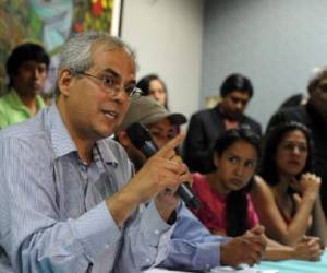 Óscar Murillo, hermano de Gustavo Murillo, testigo del asesinato de la ambientalista hondureña Berta Cáceres. (Foto: AFP).