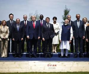 La cumbre del G7, que se celebra hasta mañana, se celebra en Évian, Francia. (Foto: EFE)
