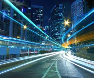 It is the busy traffic in Central, Hong Kong.