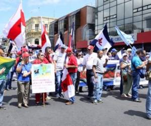 Los grupos que protestan este jueves forman parte del Bloque Unitario Sindical y Social (Bussco). (Foto: crhoy.com).