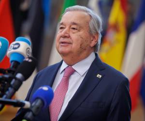 <i>El secretario general de la ONU, António Guterres, en una fotografía de archivo. EFE/OLIVIER MATTHYS</i>