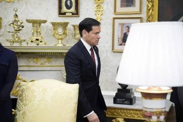 Trump no puede aspirar a un tercer mandato en 2028 y, aunque su sucesor natural sería el vicepresidente, Rubio ha ganado popularidad en los últimos meses. (Foto: EFE)