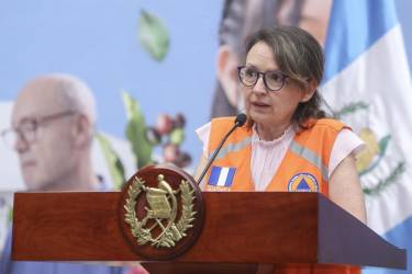 <i>La ministra de Ambiente y Recursos Naturales de Guatemala, Patricia Orantes, fue captada este jueves, 31 de julio, durante una rueda de prensa, en Ciudad de Guatemala. EFE/Mariano Macz</i>