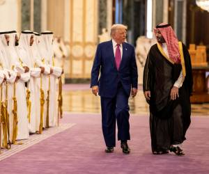 El presidente de EEUU, Donald J. Trump, con el Príncipe Heredero Mohammed bin Salman, del Reino de Arabia Saudita. Foto cortesía