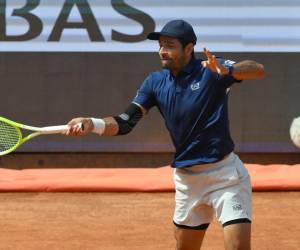<i>El salvadoreño Marcelo Arévalo durante la final de dobles de Roma. EFE/EPA/Roberto Ramaccia</i>