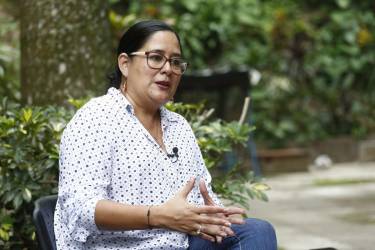 <i>Fotografía de archivo de la jefa del área Anticorrupción y Justicia de la organización Cristosal, la salvadoreña Ruth López. EFE/Rodrigo Sura /ARCHIVO</i>
