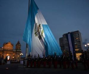Guatemalan Army cadets take part in the celebrations for Guatemala's 198th anniversary of independence in Guatemala City on September 14, 2019. (Photo by Johan ORDONEZ / AFP)