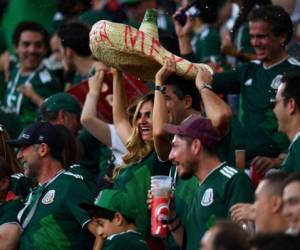 Mexico fans react during the Russia 2018 World Cup Group F football match between Mexico and Sweden at the Ekaterinburg Arena in Ekaterinburg on June 27, 2018. / AFP PHOTO / HECTOR RETAMAL / RESTRICTED TO EDITORIAL USE - NO MOBILE PUSH ALERTS/DOWNLOADS