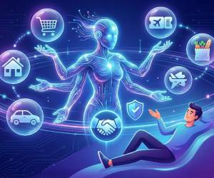 <i>Para Mastercard, la presencia de los agentes IA en los pagos digitales hará que nazca el agentive commerce, o el comercio con agentes de IA. FOTO GENERADA CON GEMINI</i>