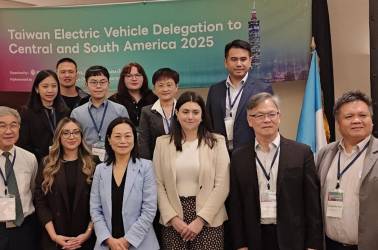 <i>Inauguración de la rueda de negocios de delegación de empresarios taiwaneses del sector de vehículos eléctricos que llegaron a Guatemala. FOTO @TW__Guatemala</i>