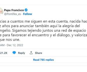 @pontifex cumple 10 años en Twitter