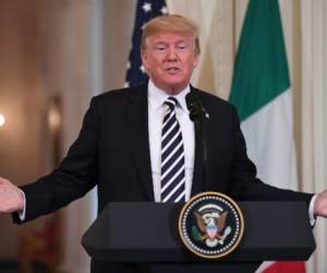 DULUTH, MN - SEPTEMBER 30: President Donald Trump speaks during a campaign rally at the Duluth International Airport on September 30, 2020 in Duluth, Minnesota. The rally is Trump's first after last night's Presidential Debate. Stephen Maturen/Getty Images/AFP