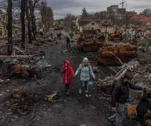 Los ucranianos denuncian en Davos crímenes de guerra rusos