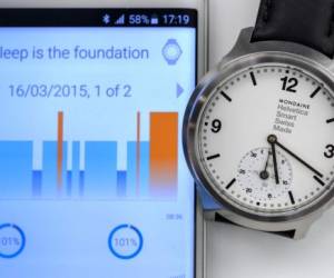 El nuevo Helvetica Smartwatch, de la suiza Mondaine, es parte de las novedades en BaselWorld. (Foto:AFP)