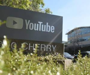 (FILES) In this file photo taken on April 3, 2018 YouTube's headquarters is seen in San Bruno, California on April 03, 2018. - YouTube said on June 5, 2019, it would ban videos that promote or glorify racism and discrimination as well as those denying well-documented violent events, like the Holocaust or the Sandy Hook school shooting. (Photo by JOSH EDELSON / AFP)