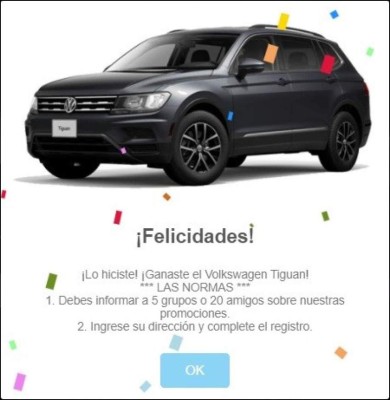 Engaño hace creer que Toyota y Volkswagen están regalando vehículos por sus aniversarios