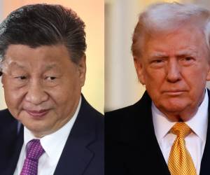 <i>Combo de fotografías donde se observa al presidente de China, Xi Jinping (i), y al presidente de EE.UU., Donald Trump. EFE/EPA/ Paolo Aguilar / Mohammed Badra ARCHIVO</i>