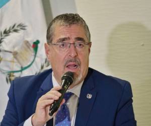 <i>El presidente Bernardo Arévalo afirmó que no fue en vano el llamamiento que hizo el domingo por cadena nacional, cuando denunció otro el intento de golpe de Estado. Foto de EFE</i>