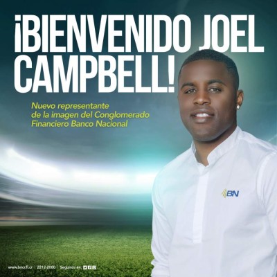 Costa Rica: Joel Campbell es la nueva imagen del Conglomerado Financiero Banco Nacional