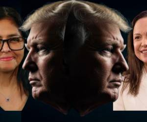 <i>Trump emerge como el árbitro externo más influyente, mientras Delcy Rodríguez y María Corina Machado representan dos caminos que, tarde o temprano, deberán converger o enfrentarse. (Collage: E&amp;N)</i>