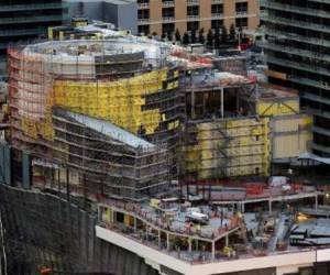 Imagen de los trabajos de construcción del Cosmopolitan Resort Casino de Las Vegas.