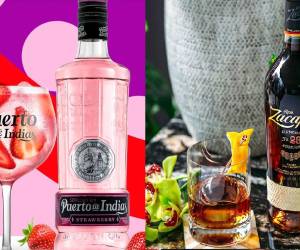 <i>Grupo Licores de Guatemala, productor del ron premium Zacapa, ahora incursiona en Europa de la mano de otra marca fuerte, la ginebra saborizada Puerto de Indias. (Foto: Collage E&amp;N-Cortesía)</i>