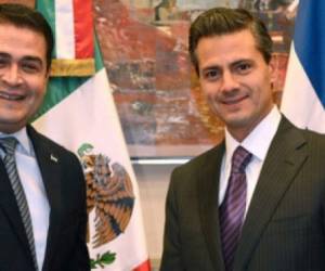 Los presidente Hernández y Peña Nieto participaron de la Conferencia Internacional de Migración, en México. (Foto: Archivo)
