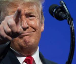 US President Donald Trump speaks during a Students for Trump event at the Dream City Church in Phoenix, Arizona, June 23, 2020. (Photo by SAUL LOEB / AFP)