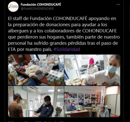 Empresa privada hondureña se une para ayudar a los afectados de Eta