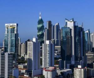 Aerial view of the financial centre of Panama City taken on April 25, 2019. - Improving the international image of Panama, hit by international financial scandals and the periodic inclusion in lists of tax havens, will be one of the challenges of the country's new president to be elected on May 5. (Photo by Luis ACOSTA / AFP)