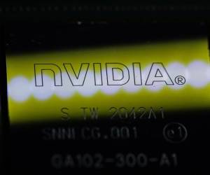 <i>Fotografía de un chip de Nvidia. EFE/Hannibal Hanschke</i>