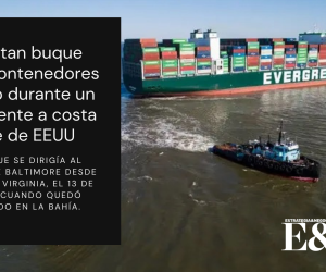 Reflotan buque portacontenedores varado durante un mes frente a costa este de EEUU