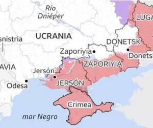 ¿Cuáles son las cinco regiones de Ucrania anexadas por Rusia desde 2014?