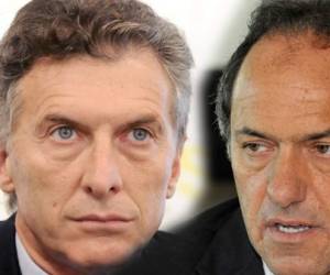 Mauricio Macri (candidato del PRO) y Daniel Scioli (candidato del oficialismo). (Fotos: Cronista.com)